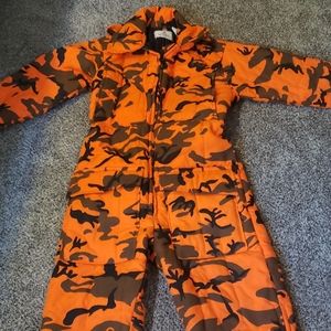 Wood Field Orange Camo Hunting Bibs